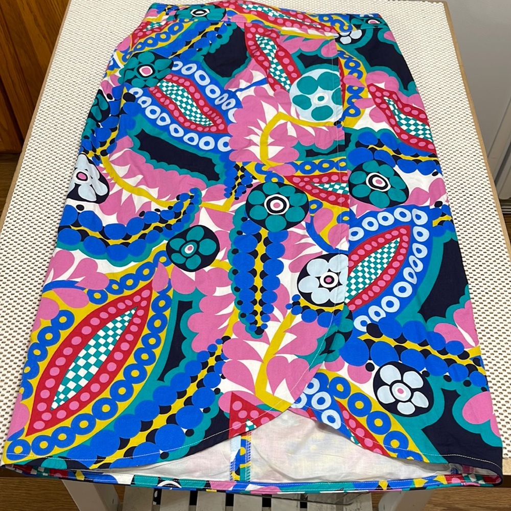J. Crew Bright Colored Faux Wrap Skirt - Sz 10